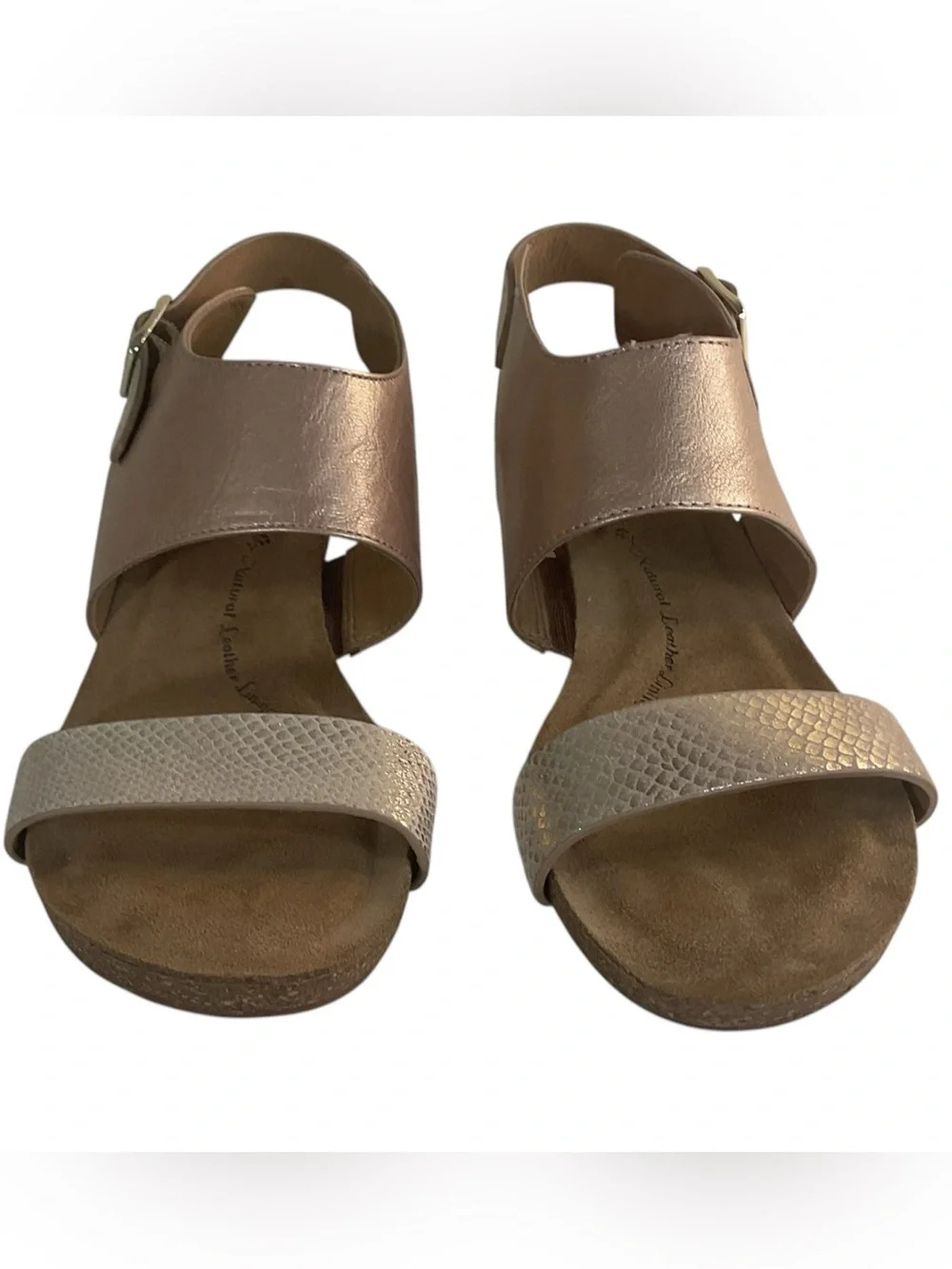 Sofft Women's Rose Gold Wedge Sandals